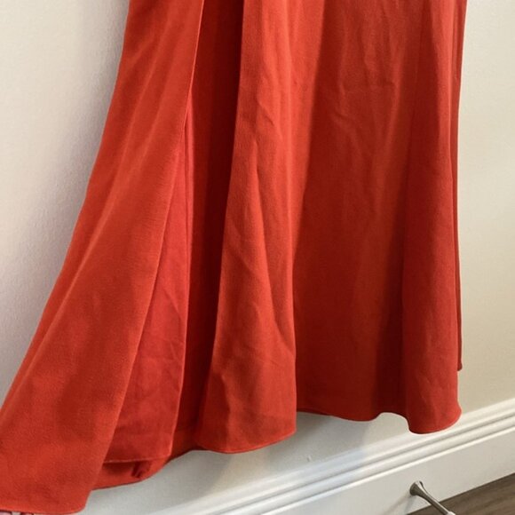 Dress the Population Monroe Side Slit Gown  Poppy Orange Size Large - Picture 6 of 10